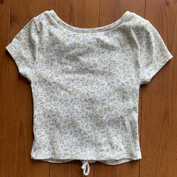 aeropostale xs floral tee cropped cut out - Picture 2 of 4